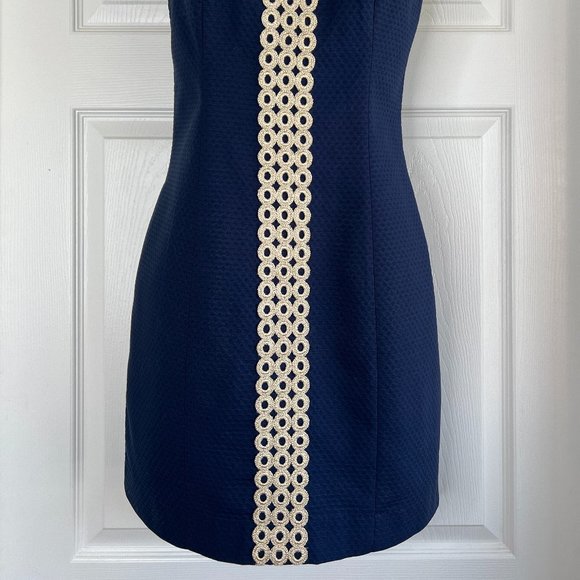 SOLD Lilly Pulitzer True Navy Sasha Shift Dress NWT Size 0 - Picture 2 of 10